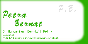 petra bernat business card